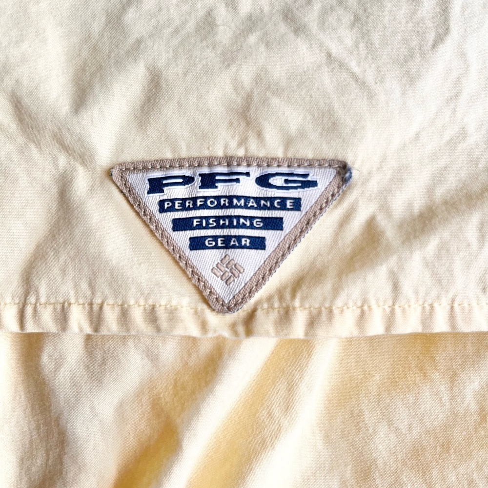 Columbia Yellow Performance Fishing Gear (PFG) Shirt Jacket Size Medium - Picture 7 of 9